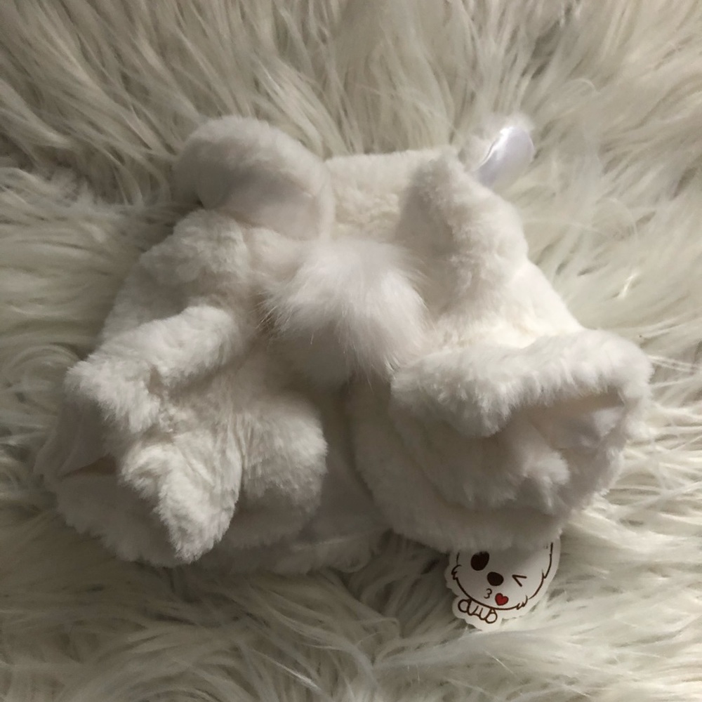 White Faux Fur Dog Coat